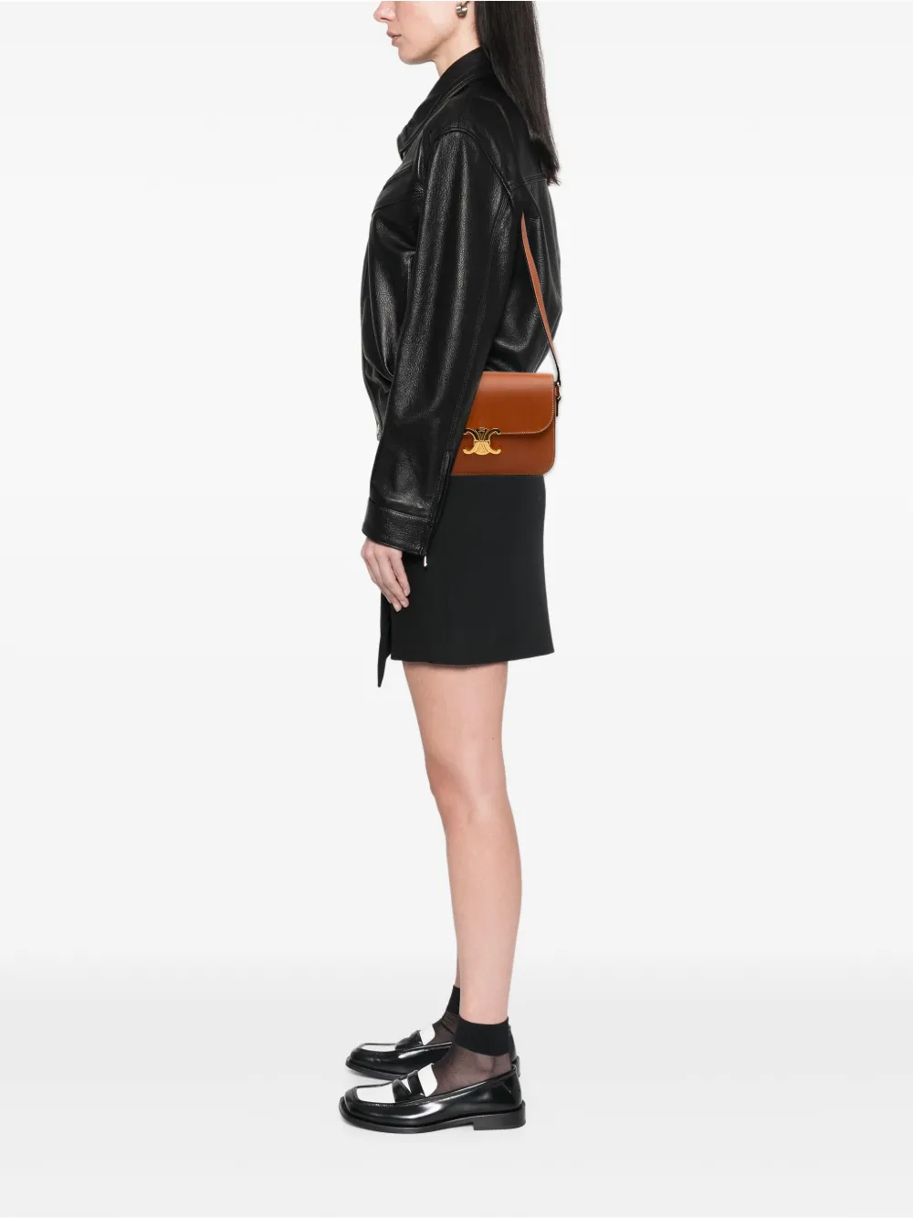 Celine Pre-Owned 2020 Leather Triomphe Claude crossbody bag | Pre-Owned | Image 2