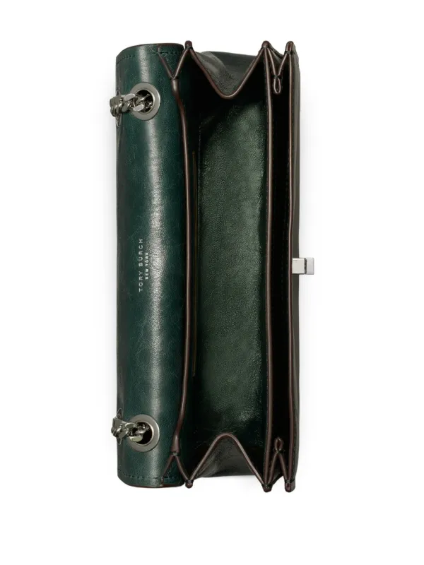 Tory Burch Kira Turnlock Shoulder Bag | Green | FARFETCH