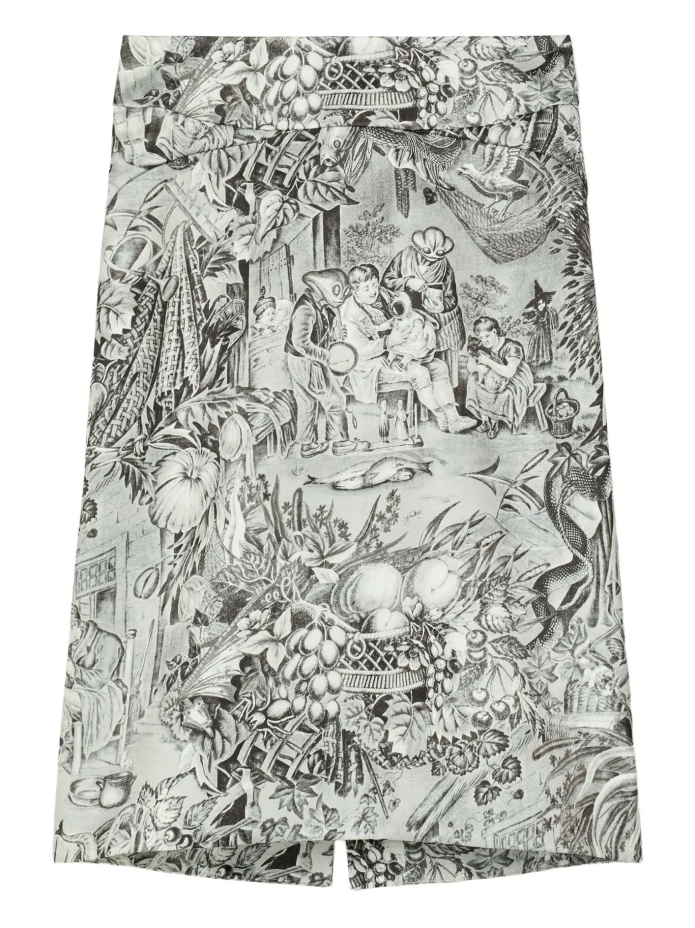 Tory Burch printed viscose skirt Grijs