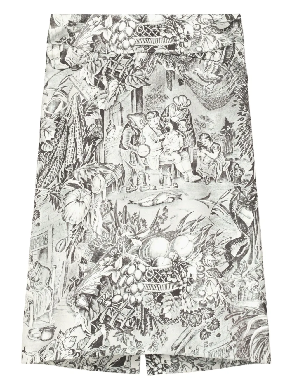 Tory Burch printed viscose skirt Grijs