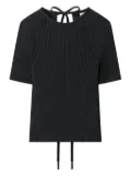 Tory Burch ribbed tie-back pullover - Black