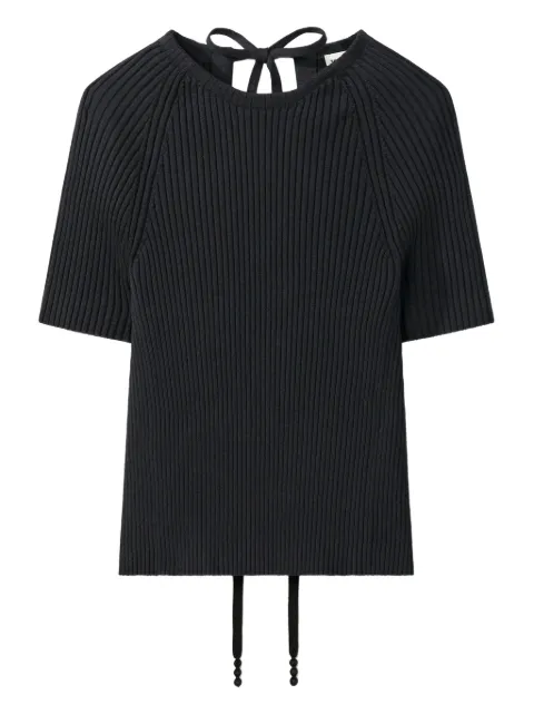 Tory Burch ribbad pullover med knytning