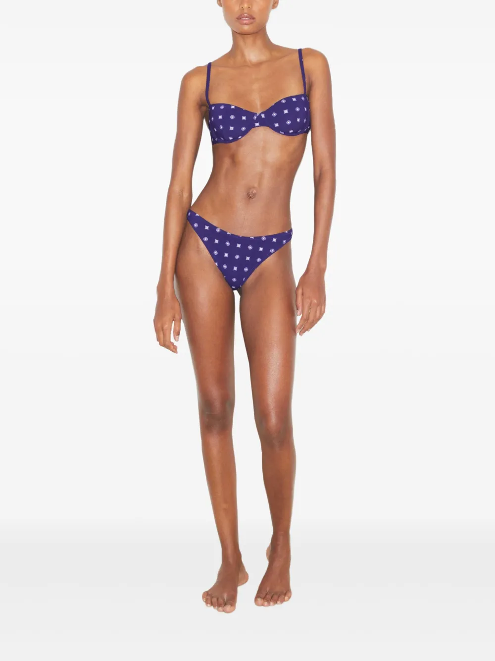 Tory Burch Bikinislip met geometrisch patroon Blauw