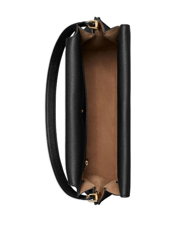 Tory Burch Large Lee Radziwill Shoulder Bag | Black | FARFETCH RO