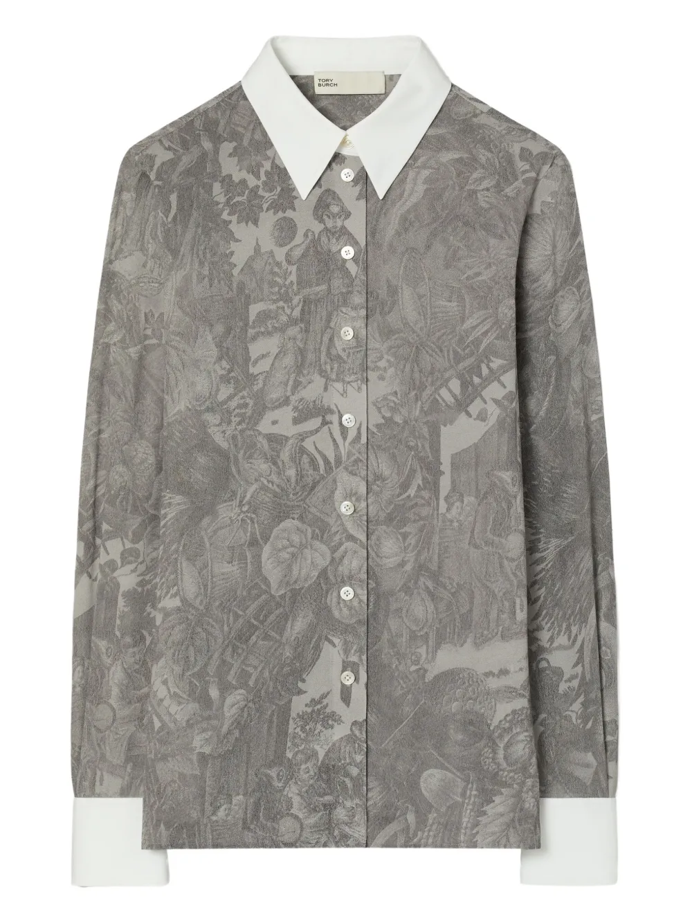 Tory Burch Viscose blouse met print Grijs