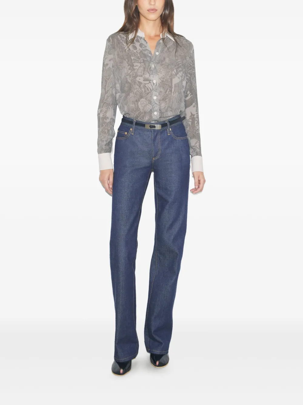 Tory Burch Viscose blouse met print - Grijs