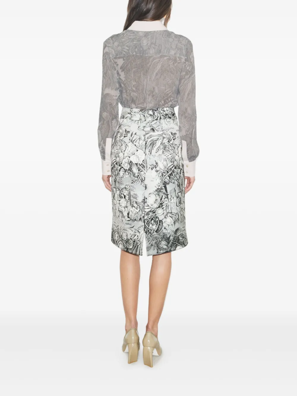 Tory Burch Viscose blouse met print Grijs