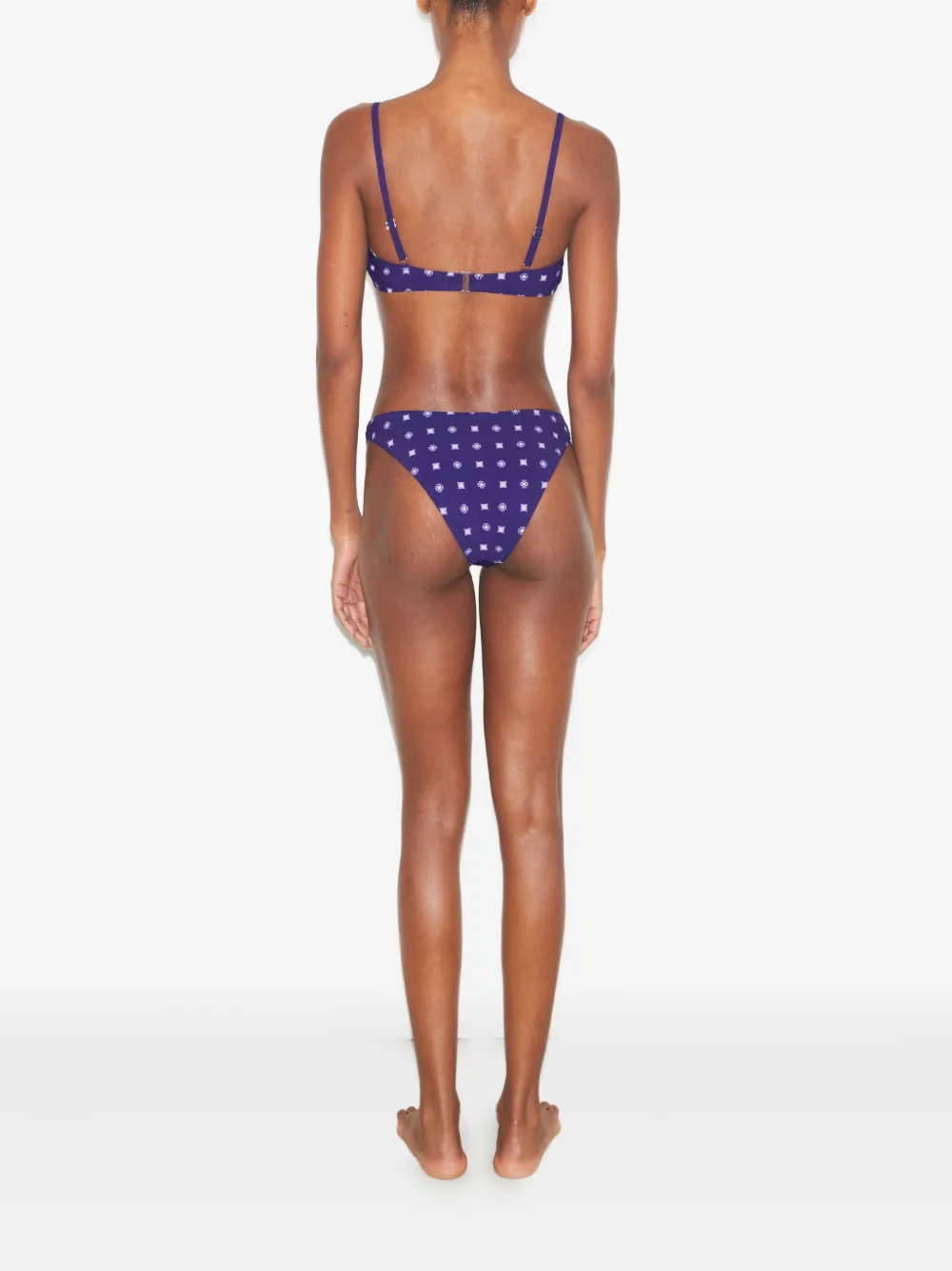 Tory Burch geometric-pattern bikini top Blauw