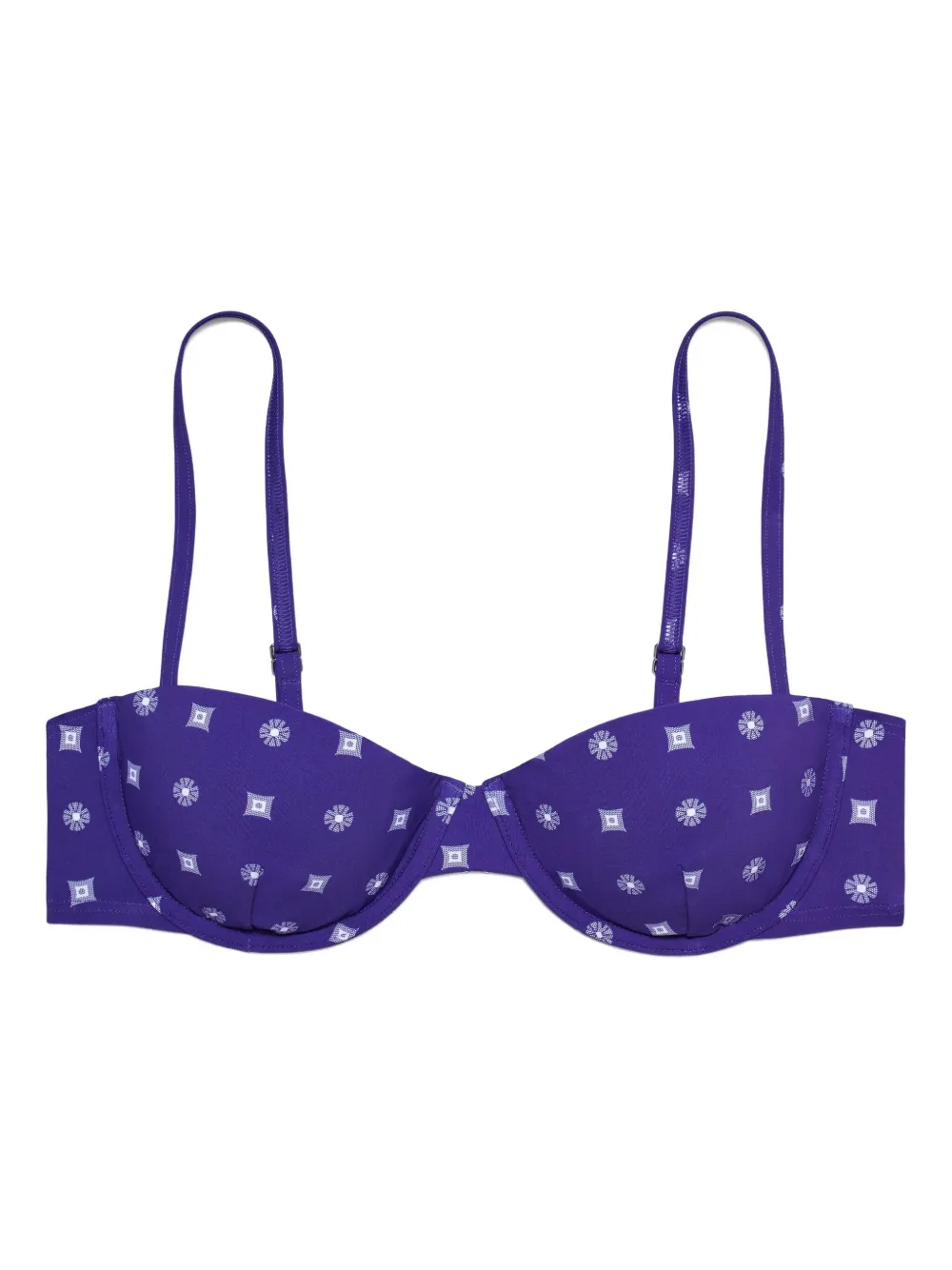 Tory Burch geometric-pattern bikini top Blauw