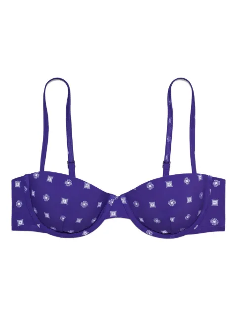 Tory Burch geometric-pattern bikini top