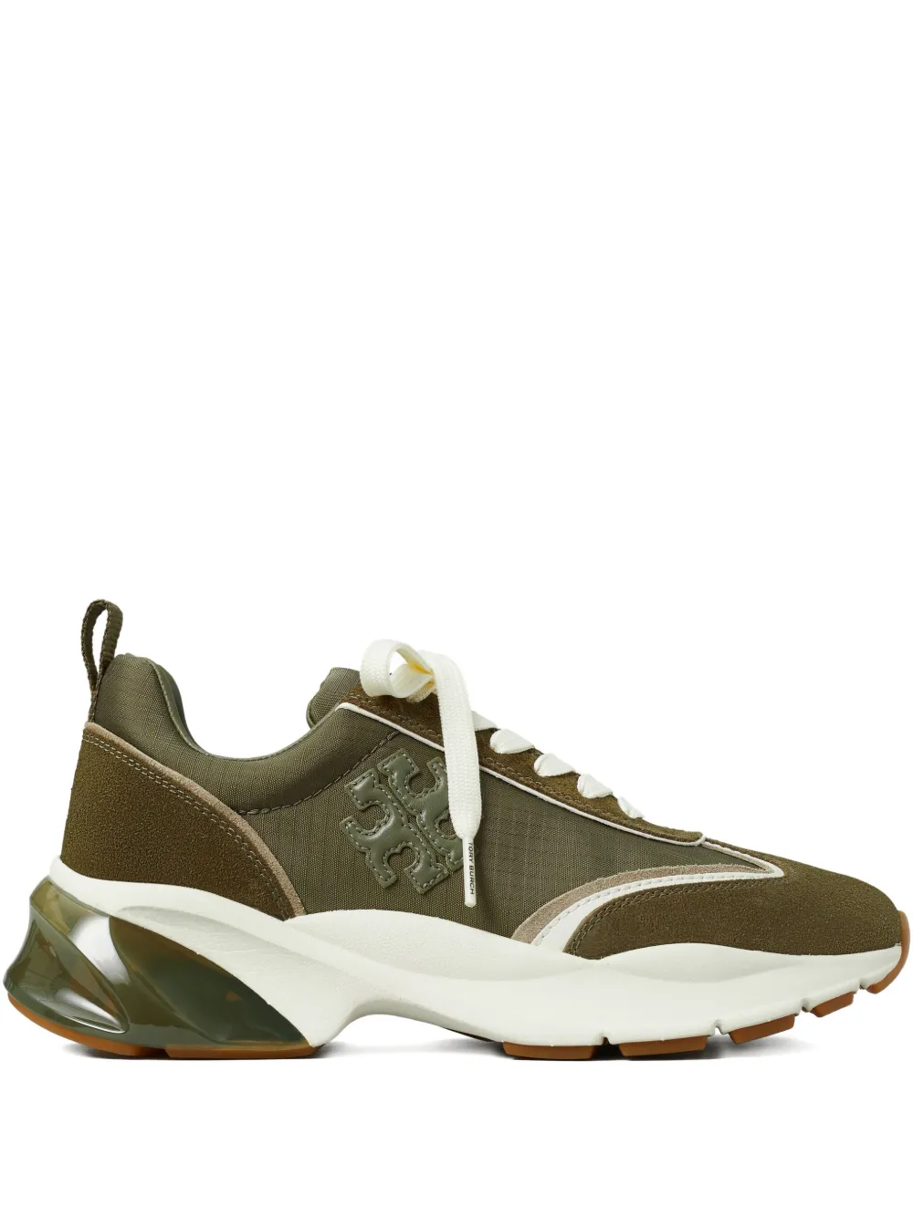 Tory Burch logo-patch sneakers Green