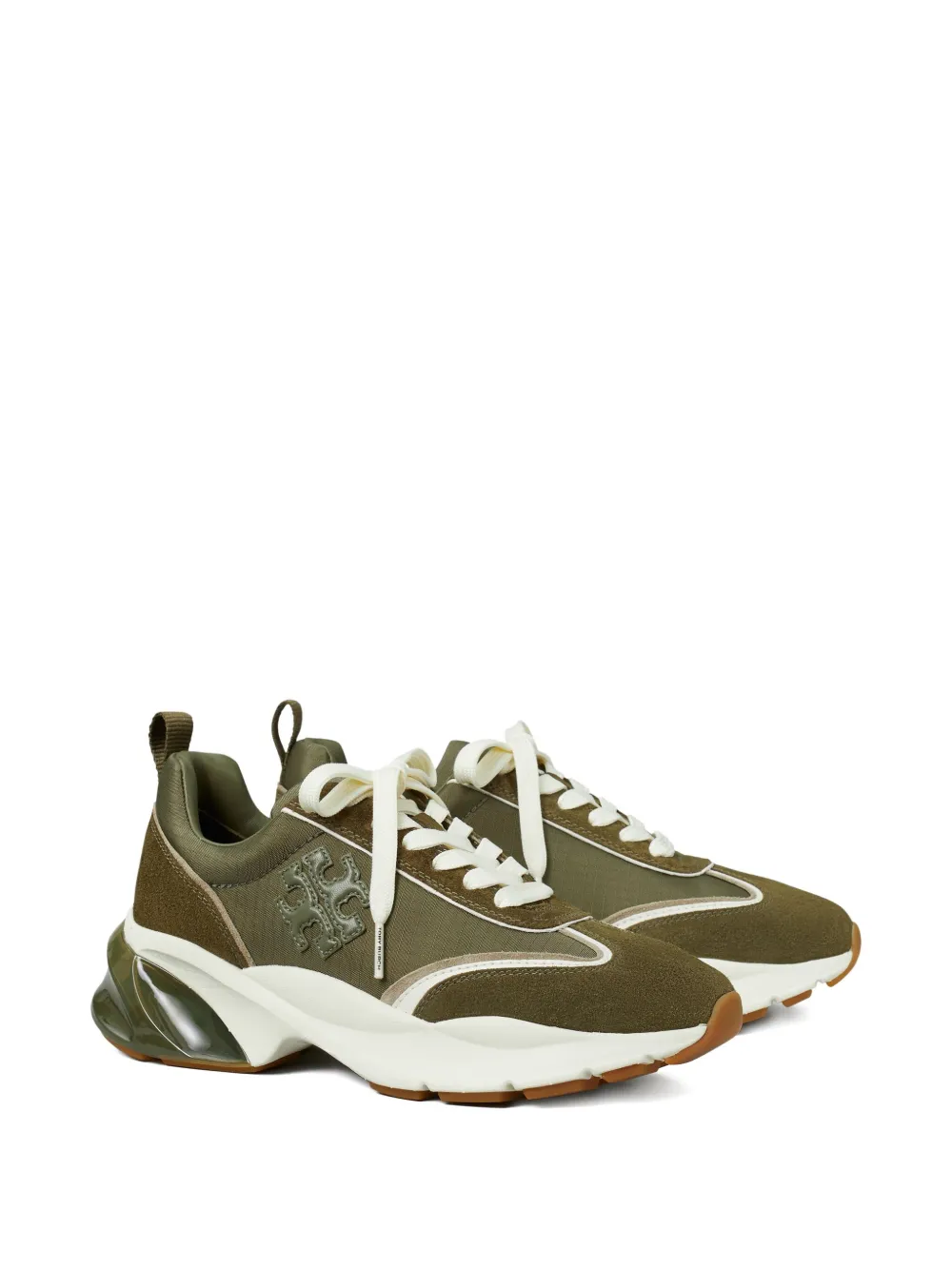 Tory Burch logo-patch sneakers Green