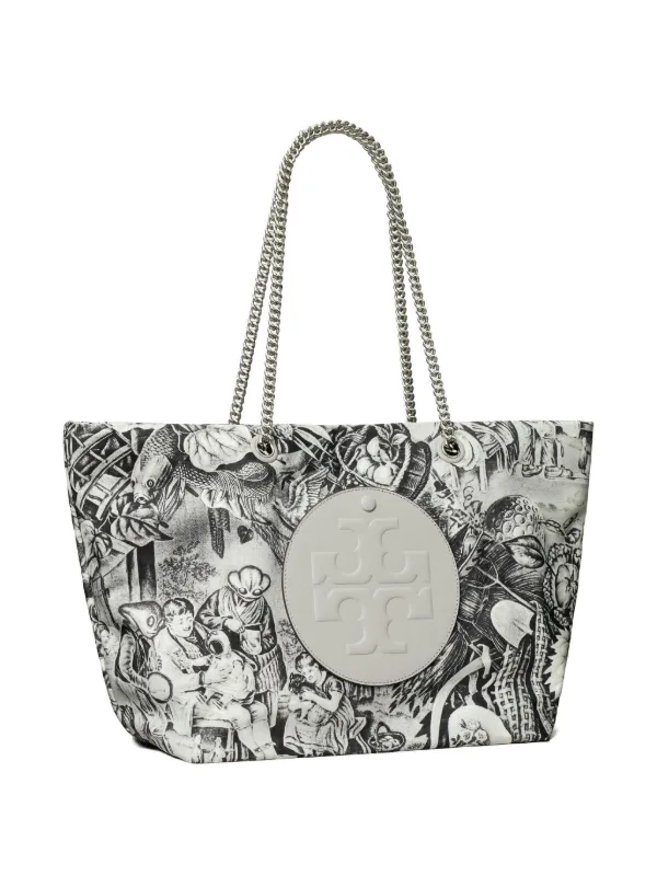 Tory Burch Large Ella Chain Printed Tote Bag | Grey