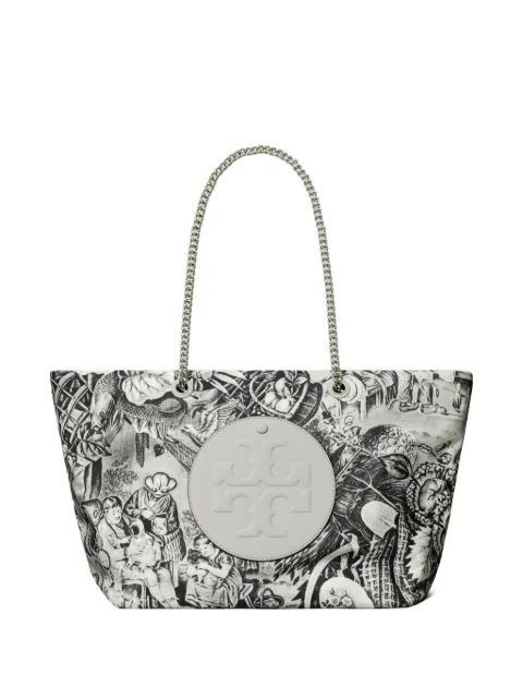 Tory Burch Große Ella Tote Bag mit Ketten-Print