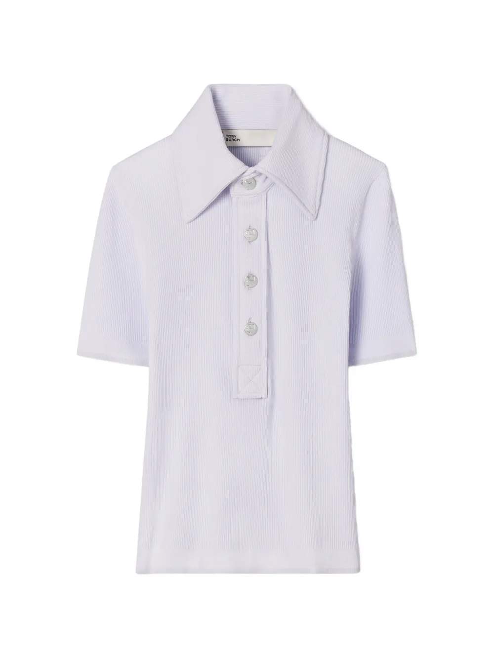 Tory Burch ribbed polo shirt - Blu