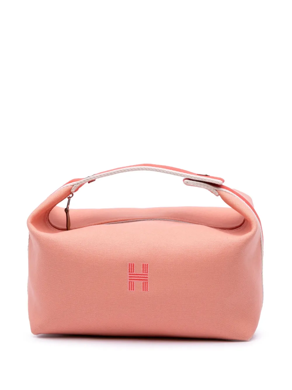 Hermès Pre-Owned 2020-2025 スモール キャンバス ブリッド ア ブラック ケース バニティバッグ - ピンク Hermès Pre-Owned 2020-2025 スモール キャンバス ブリッド ア ブラック ケース バニティバッグ - ピンク