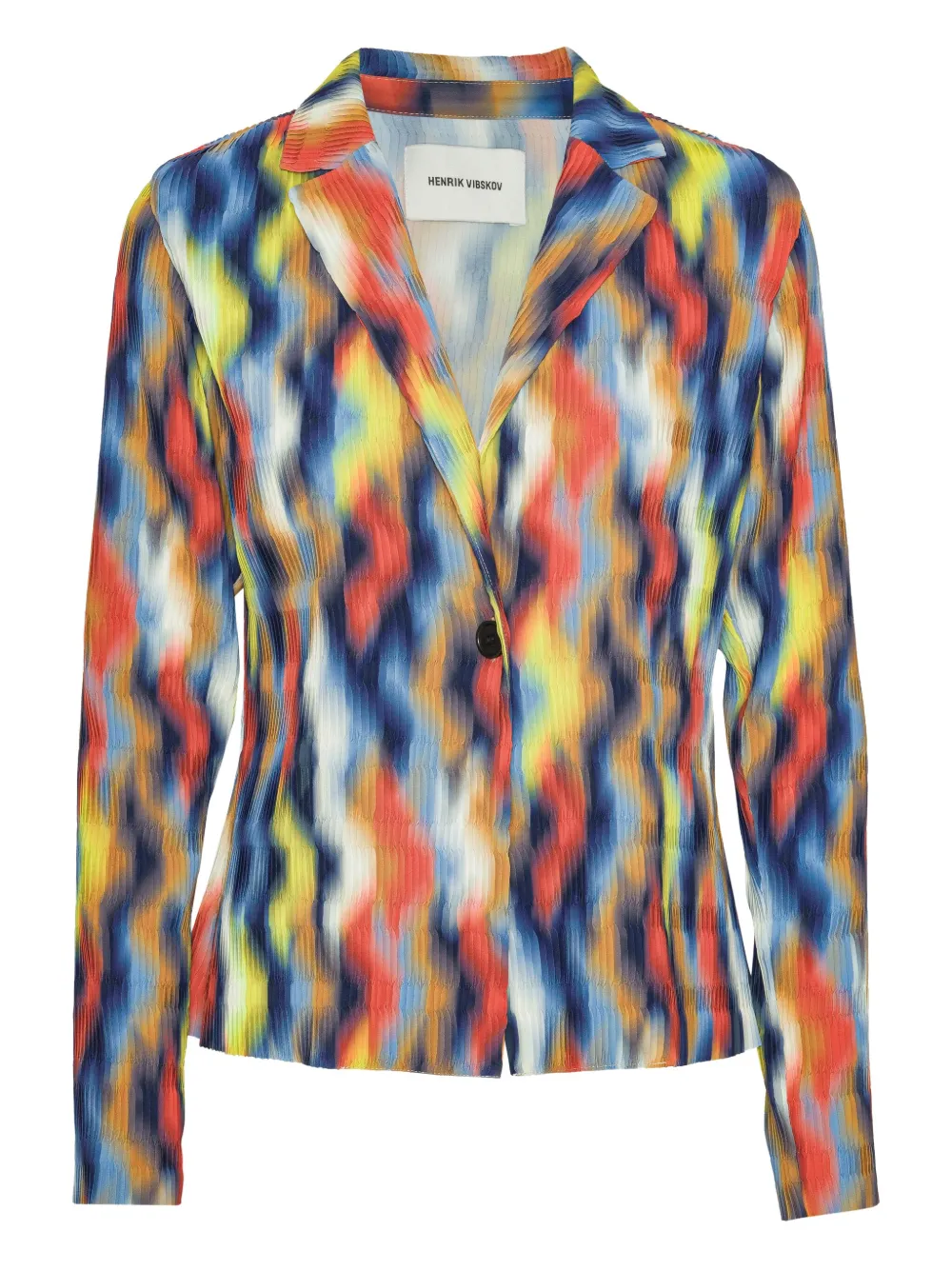 Henrik Vibskov Graphic-print Single-breasted Jacket In Multi