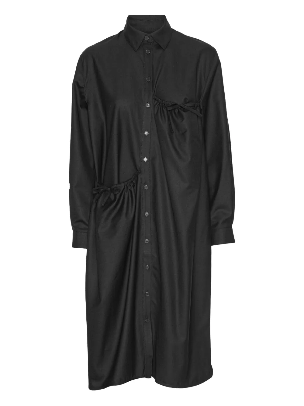 Henrik Vibskov gathered-detail dress - ブラック Henrik Vibskov gathered-detail dress - ブラック