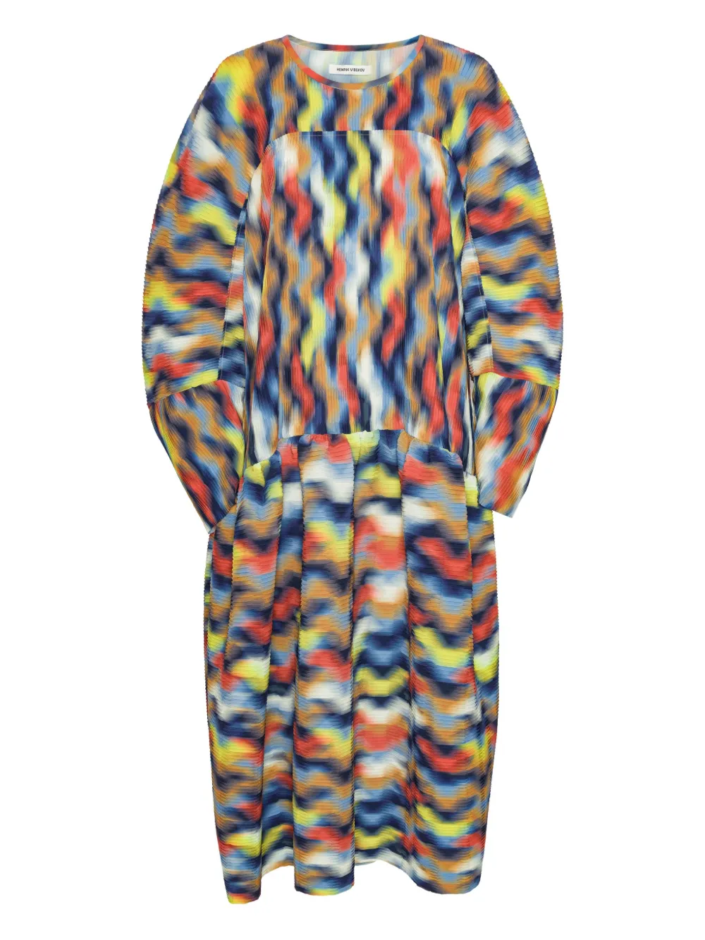 Henrik Vibskov Wavy Cubes Dress In Multi