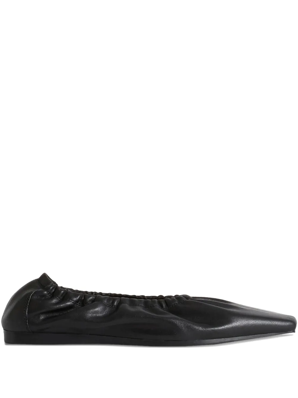 VAGABOND square-toe leather flats Black