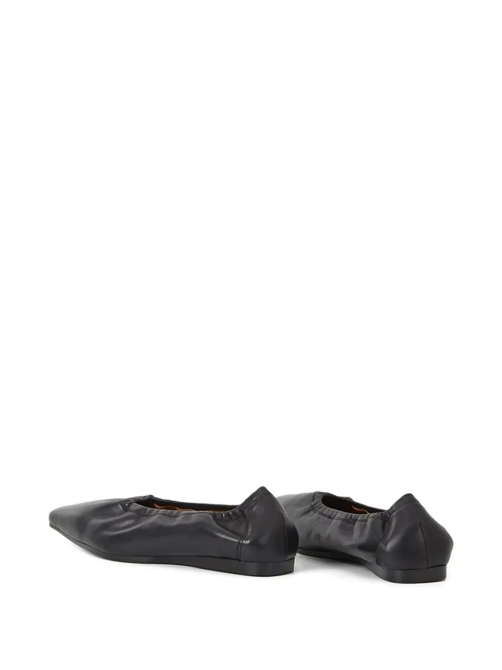 VAGABOND square-toe leather flats Black