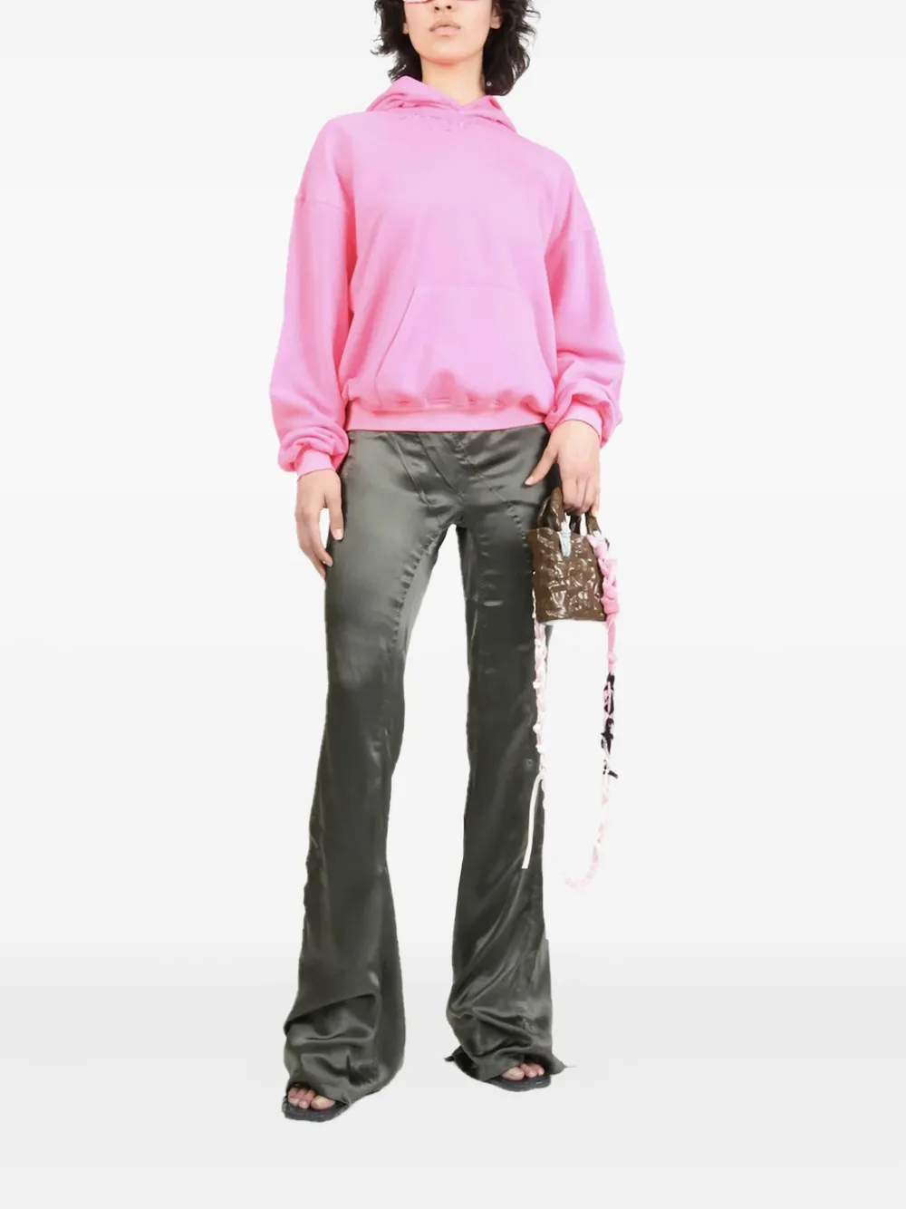 Ottolinger embroidered cotton hoodie Roze
