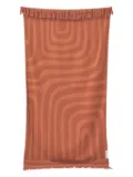 Sunnylife patterned fringed-trims towel - Orange