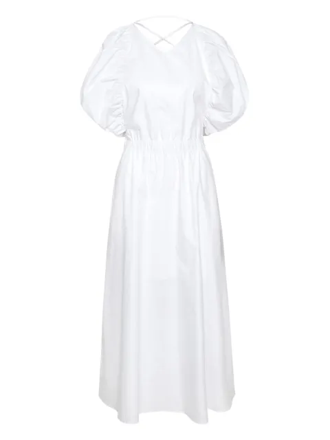 Gestuz puff-sleeve lace-up dress