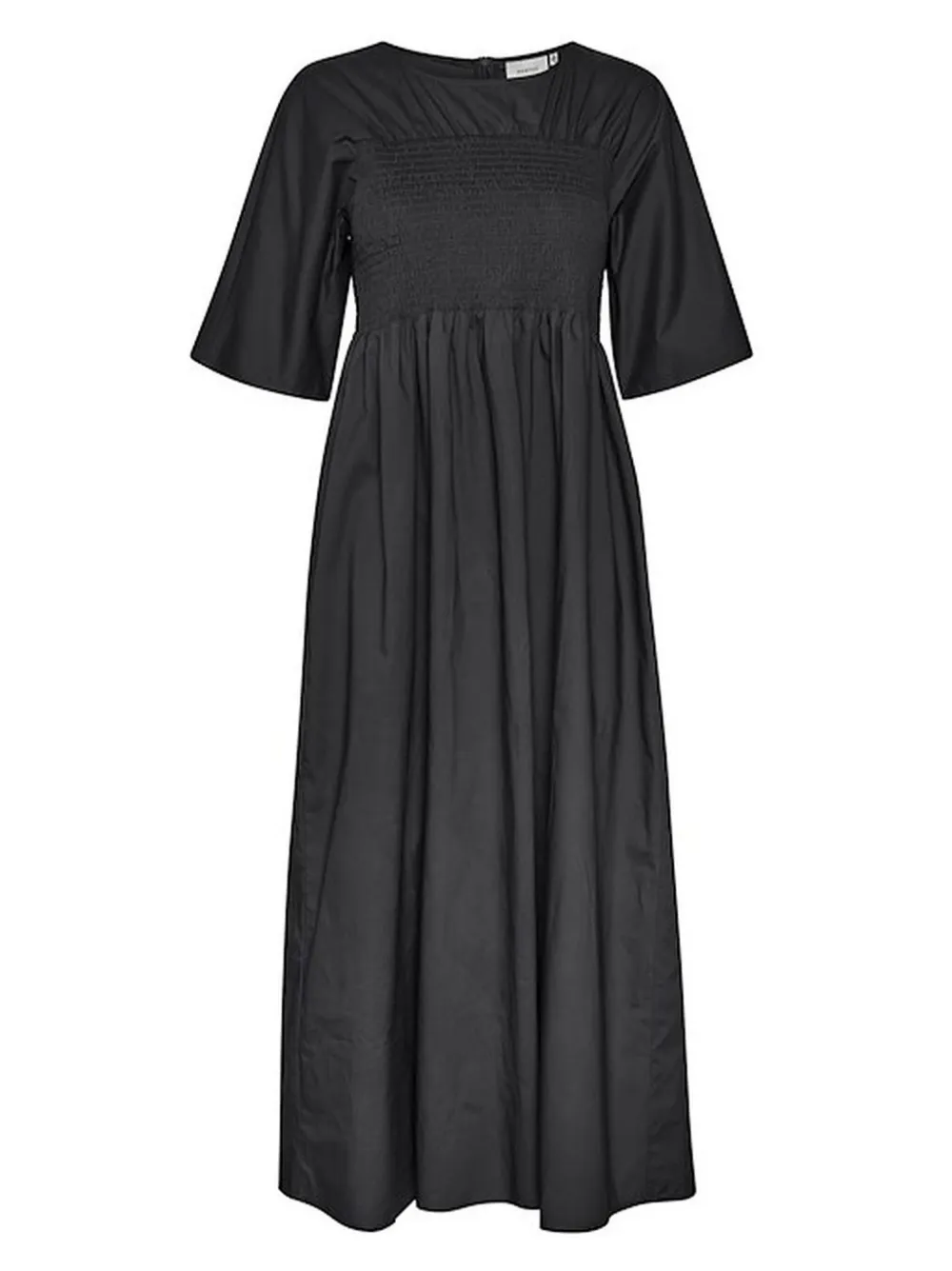 Gestuz Karlota smocked-detail maxi dress Zwart