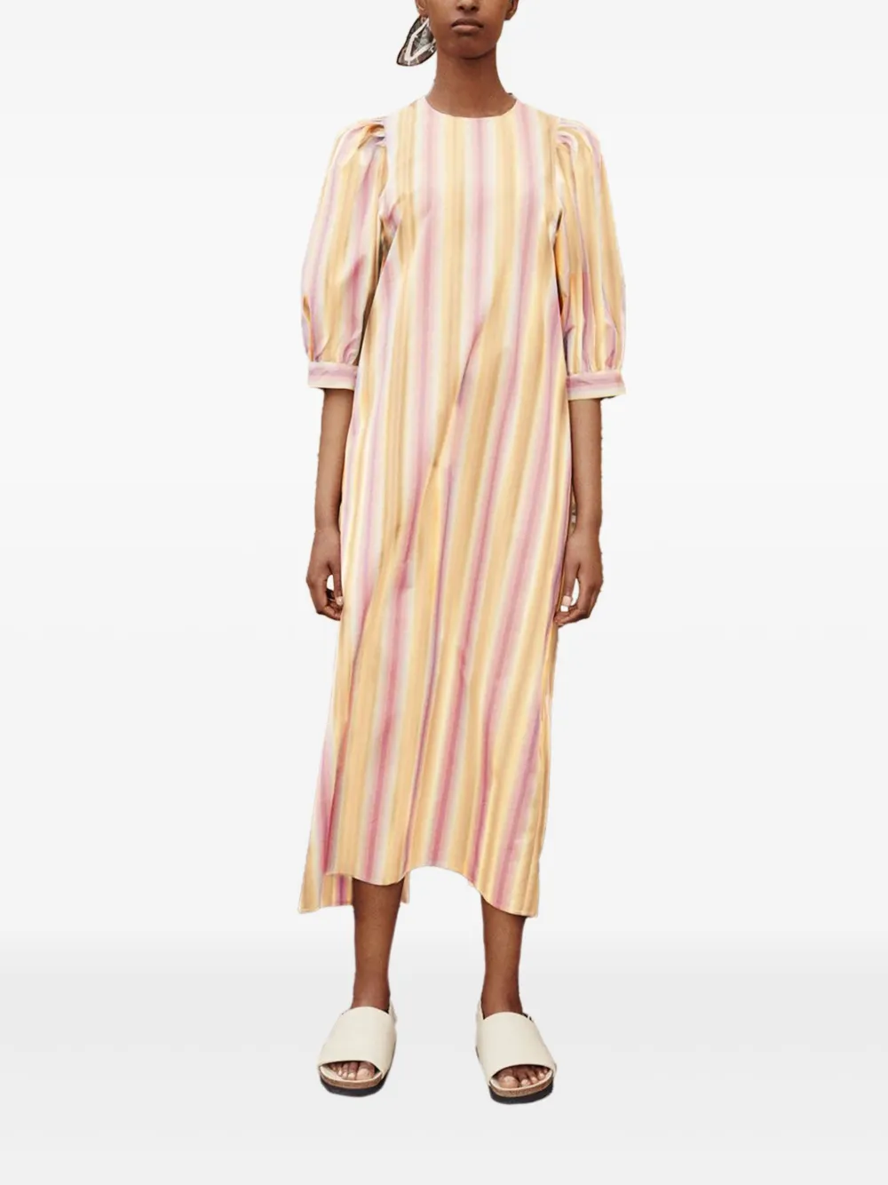 SAMSOE SAMSOE Celestina puff-sleeve dress - Roze