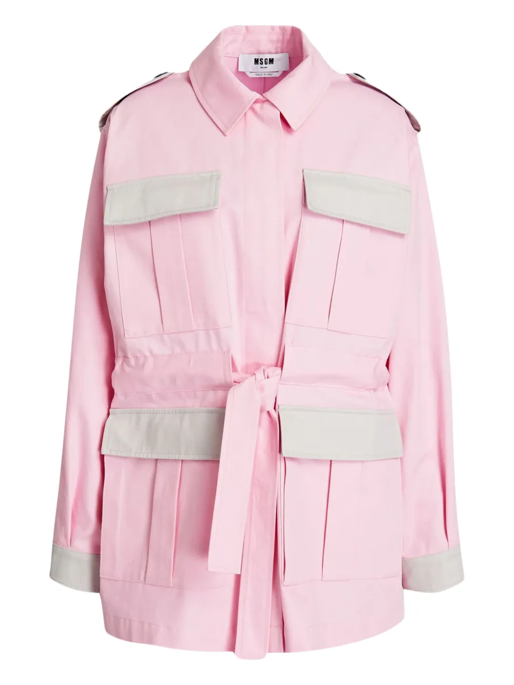 MSGM gabardine pocket jacket Roze