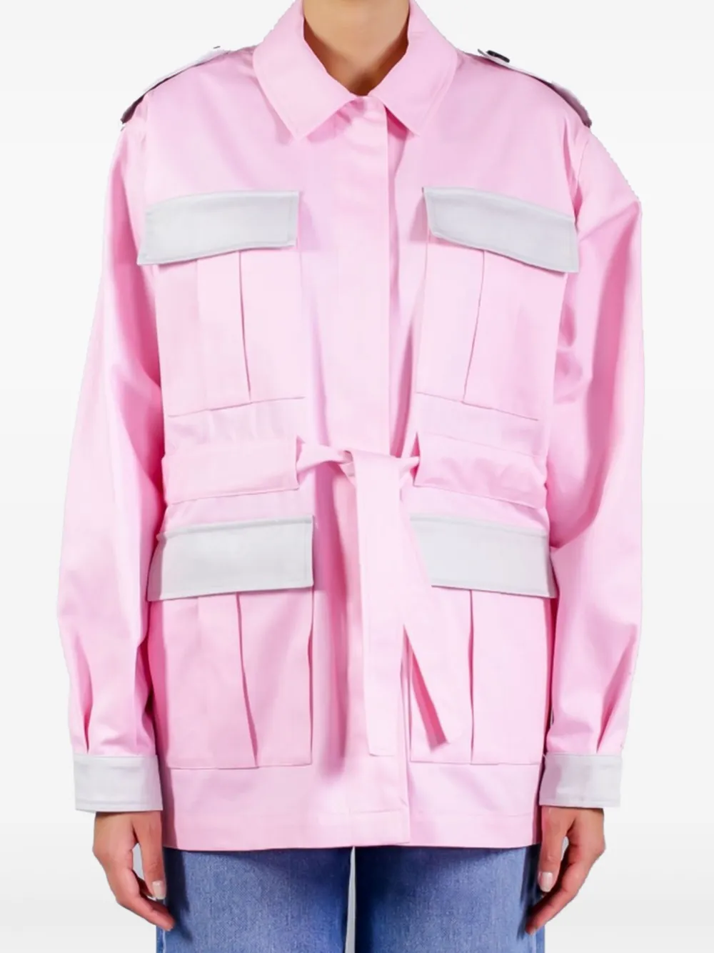 MSGM gabardine pocket jacket Roze