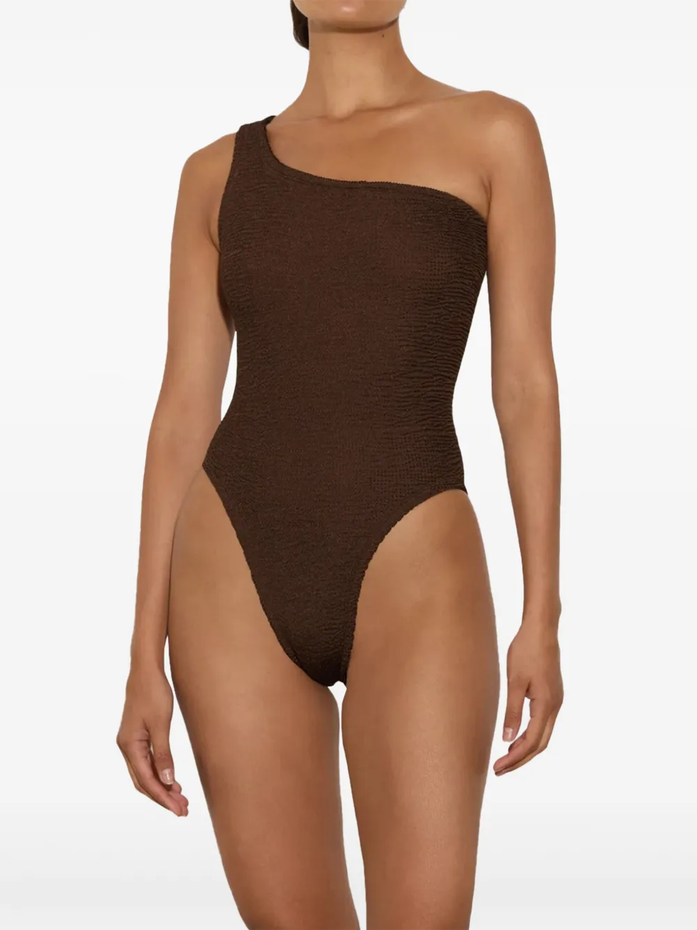 Hunza G Nancy one-shoulder swimsuit Bruin