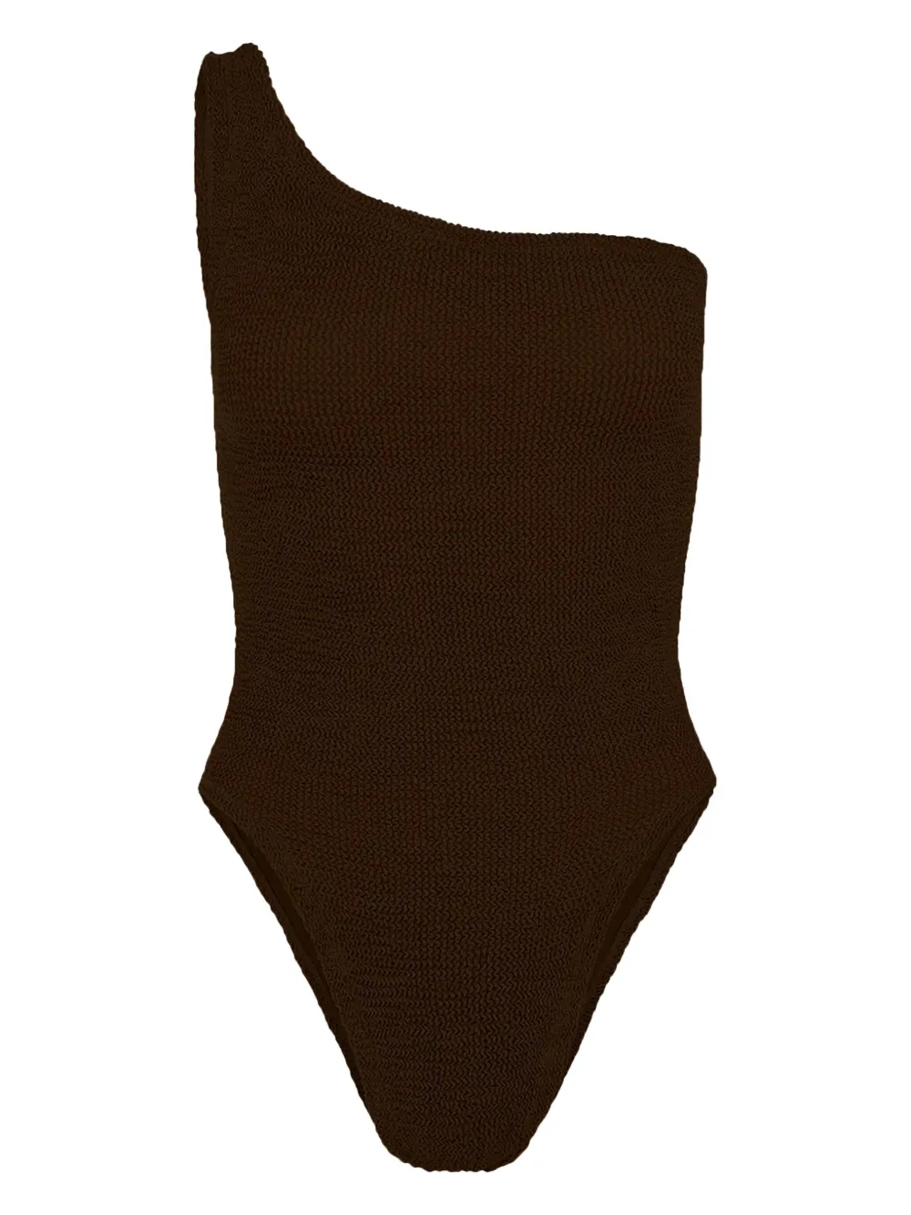 Hunza G Nancy one-shoulder swimsuit - ブラウン Hunza G Nancy one-shoulder swimsuit - ブラウン