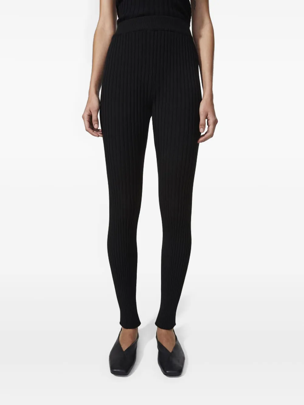 Rodebjer ribbed-knit trousers Zwart