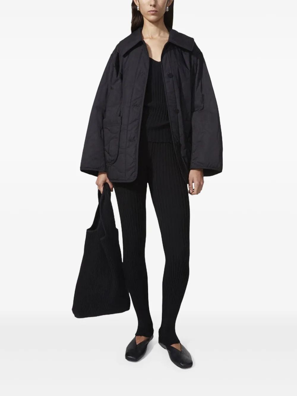 Rodebjer ribbed-knit trousers Zwart