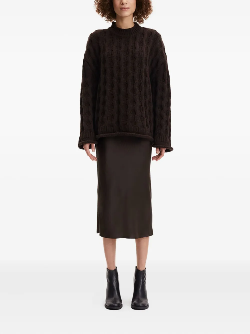 SAMSOE SAMSOE Agneta midi skirt - Bruin