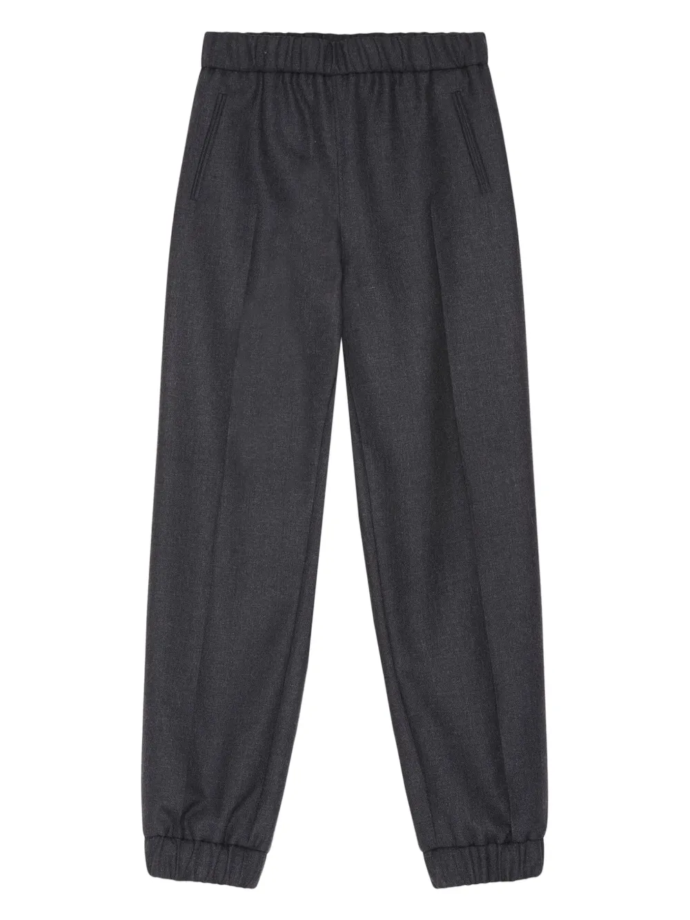 GANNI elasticated-waistband trousers Grijs