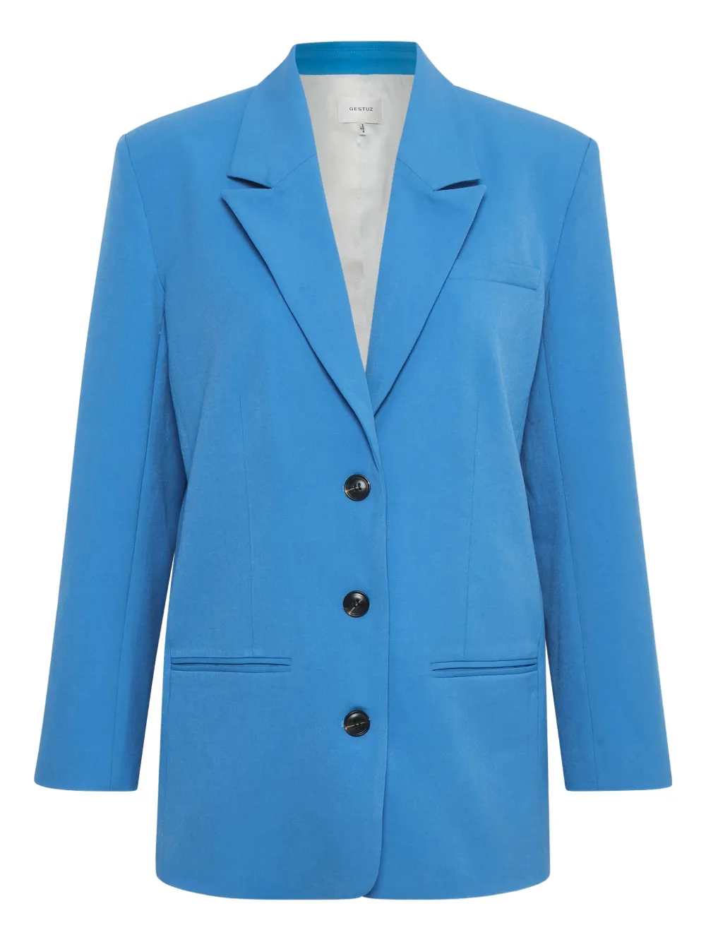 Linda padded-shoulder blazer