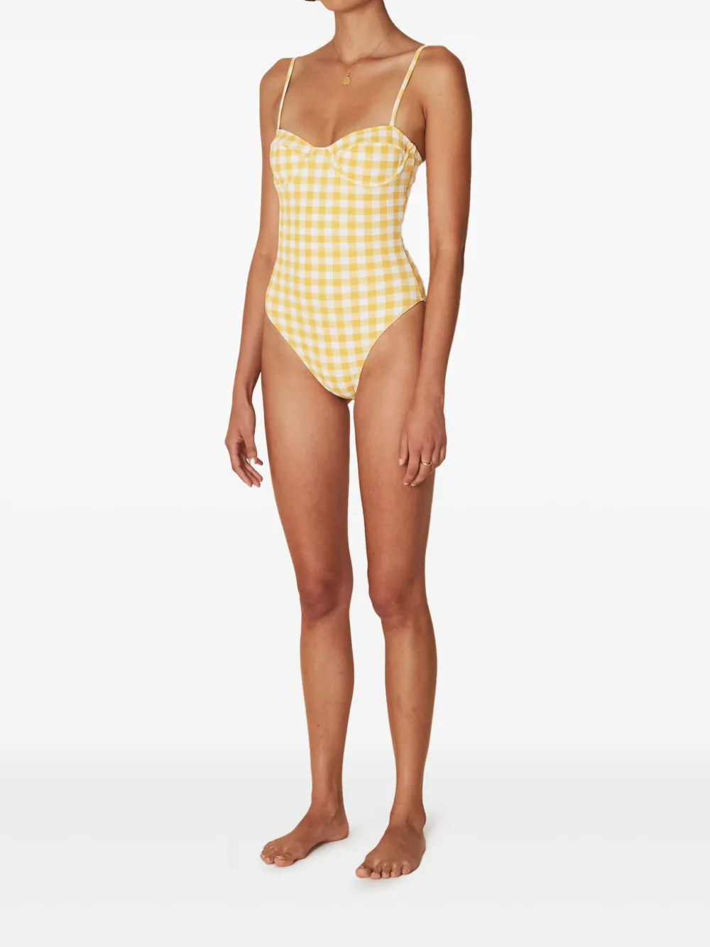 Faithfull the Brand gingham-check pattern swimsuit | One-Pieces | Image 2