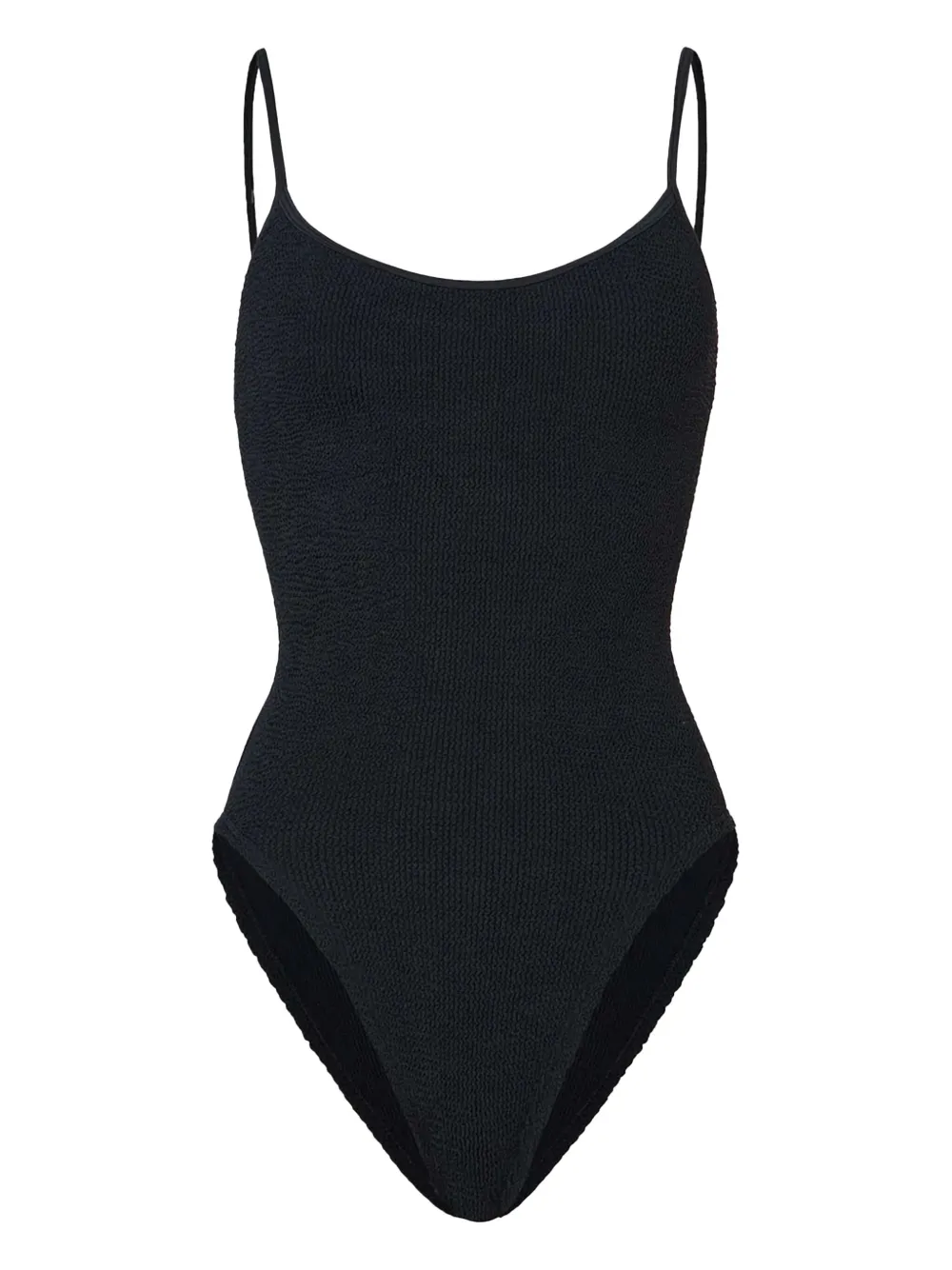 Hunza G Pamela spaghetti-strap ribbed swimsuit - ブラック Hunza G Pamela spaghetti-strap ribbed swimsuit - ブラック