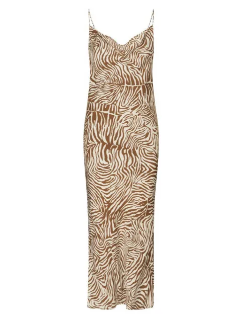 SAMSOE SAMSOE zebra-print cowl-neck dress