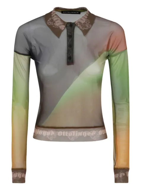 Ottolinger mesh-panel polo shirt