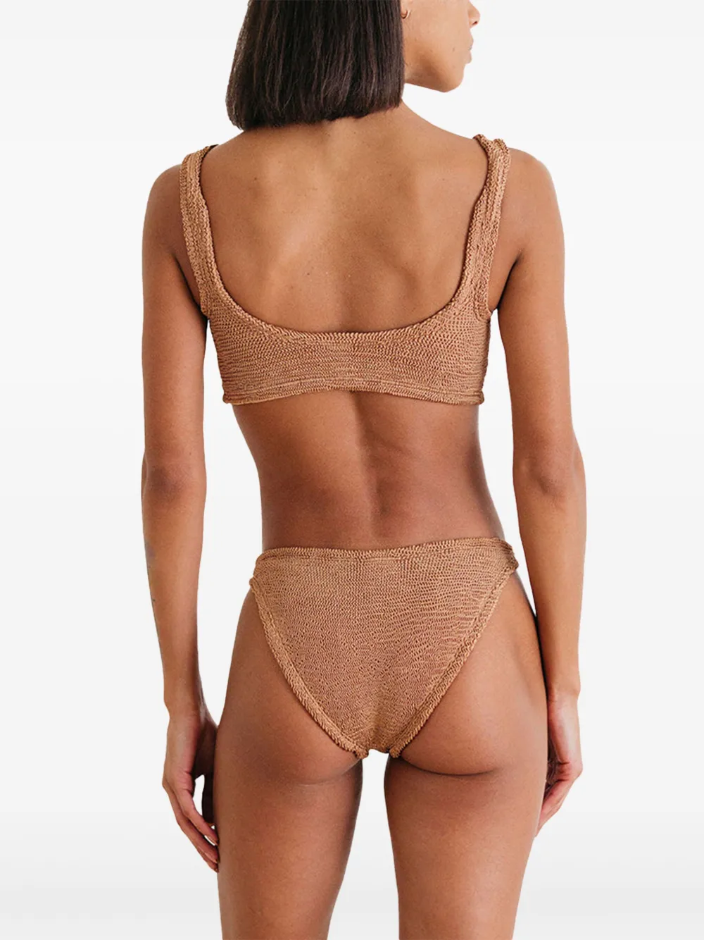 Hunza G Juno twist-front detail bikini Bruin