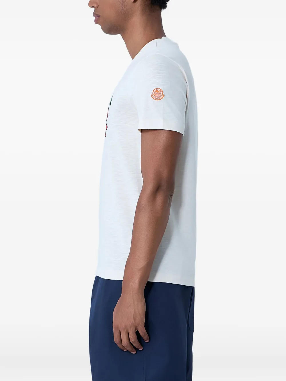 Moncler T-shirt met ronde hals Wit