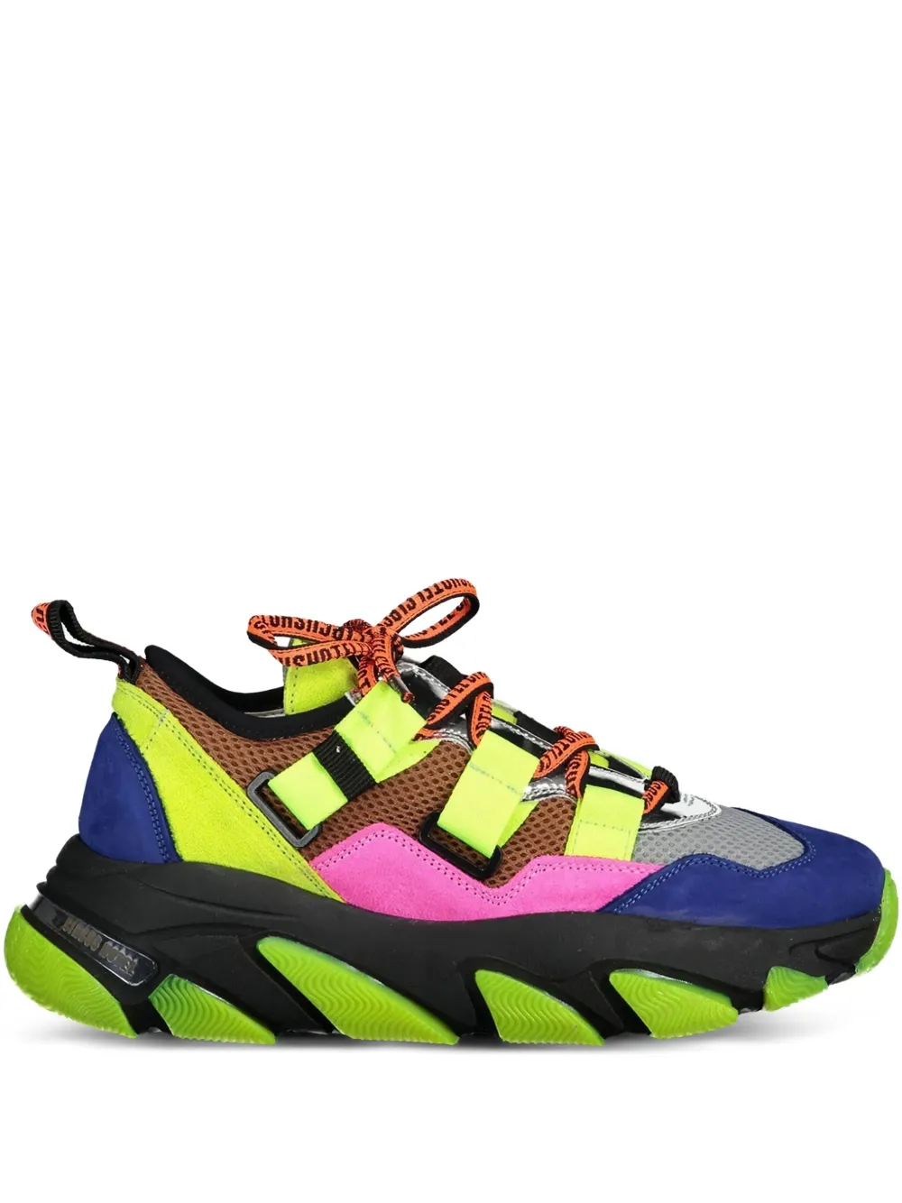 colour-block low-top sneakers