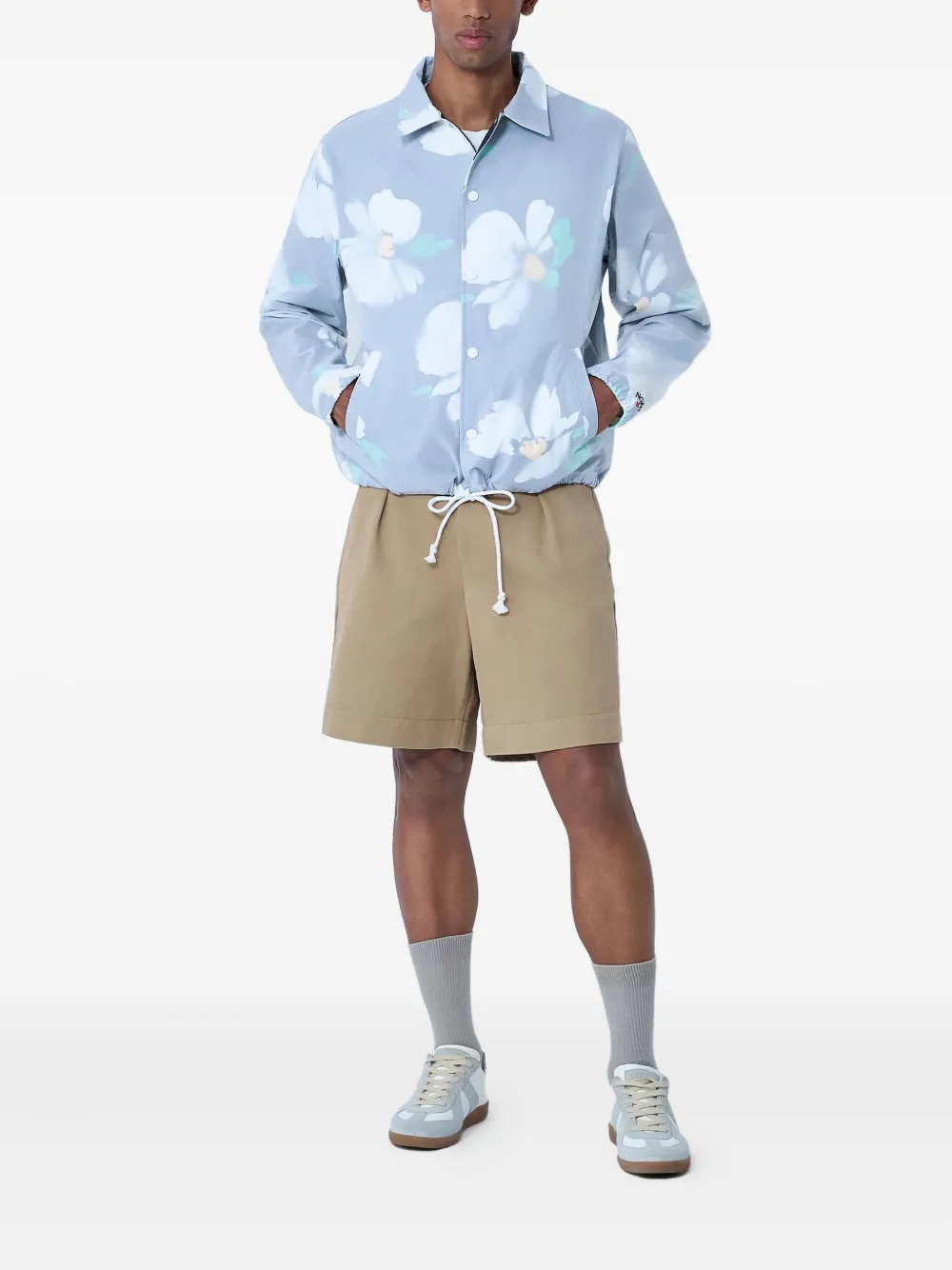 NOAH floral-print snap-button overshirt | Shirt Jackets | Image 2
