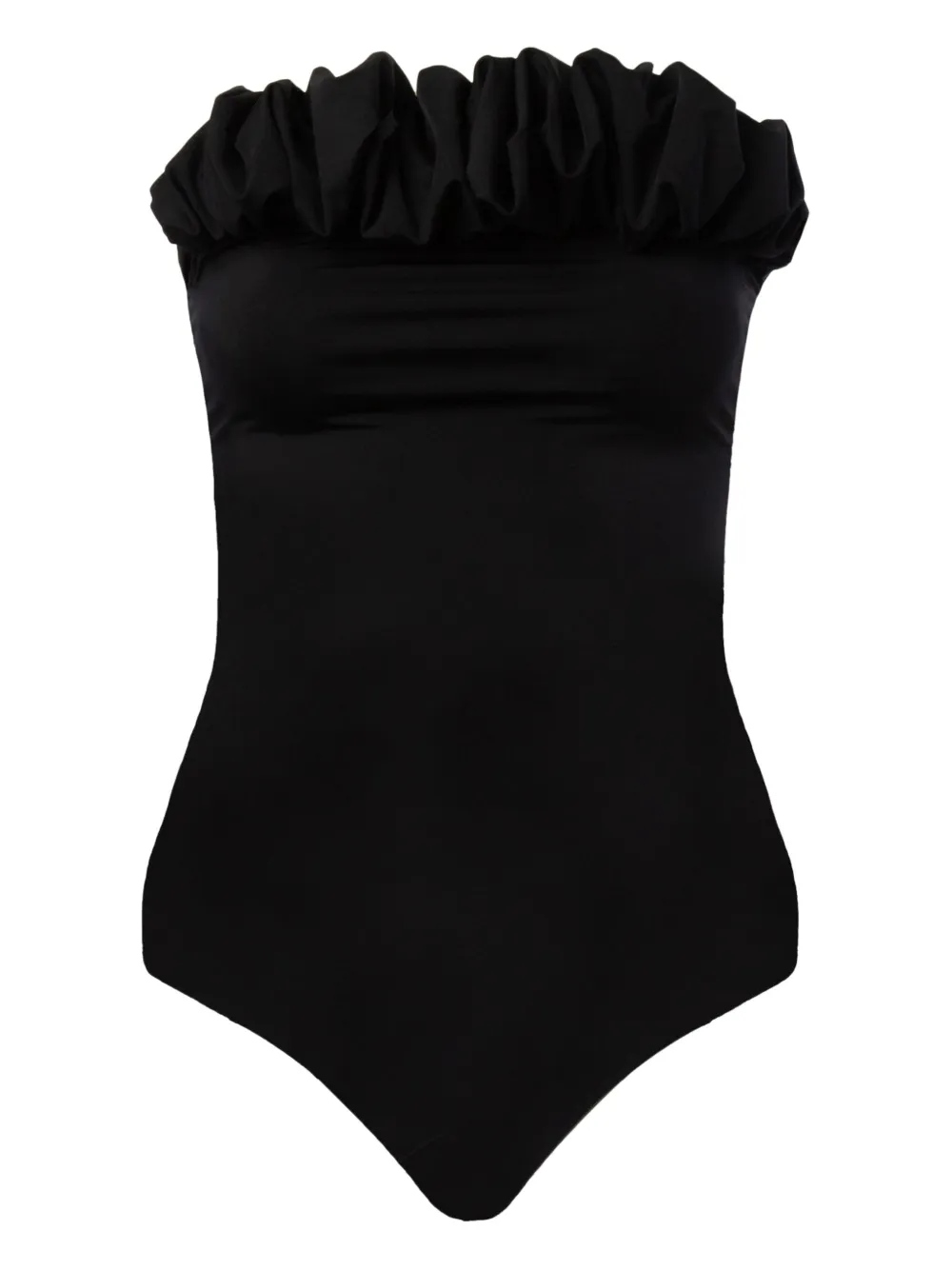 Maygel Coronel Granita ruffled-trim swimsuit - ブラック Maygel Coronel Granita ruffled-trim swimsuit - ブラック