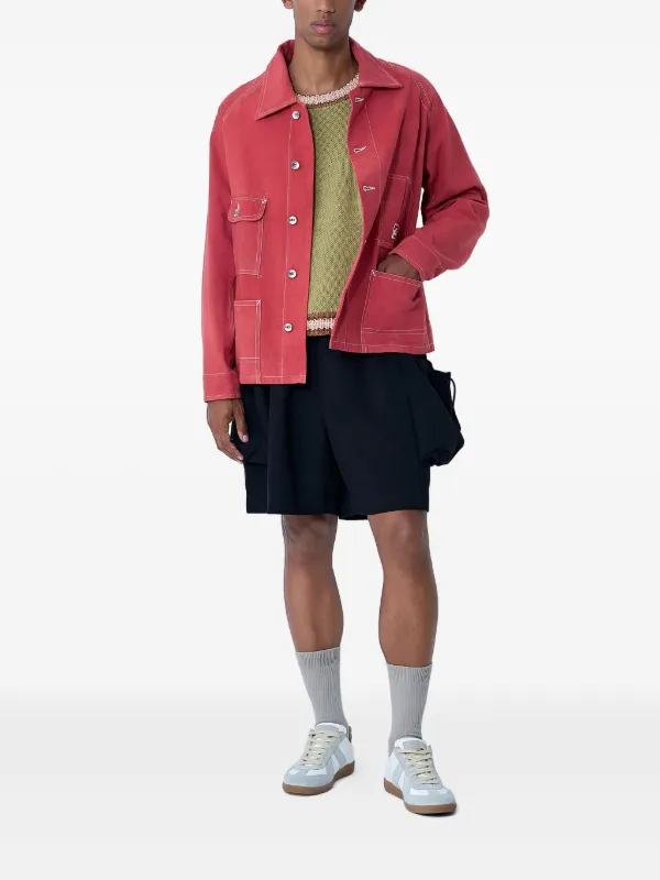 STORY mfg. Railroad patch-pocket Jacket | Pink | FARFETCH