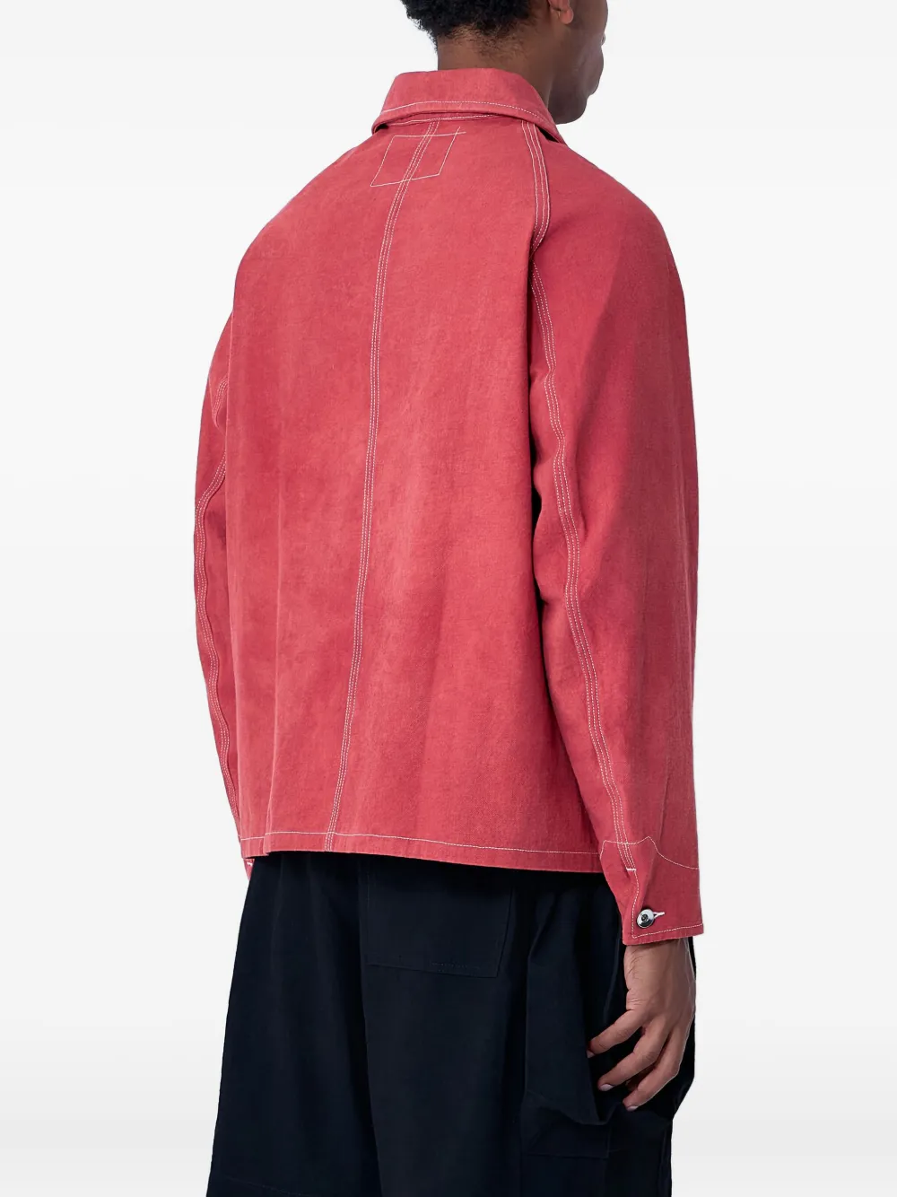 Story Mfg. Railroad Patch-pocket Jacket In Pink